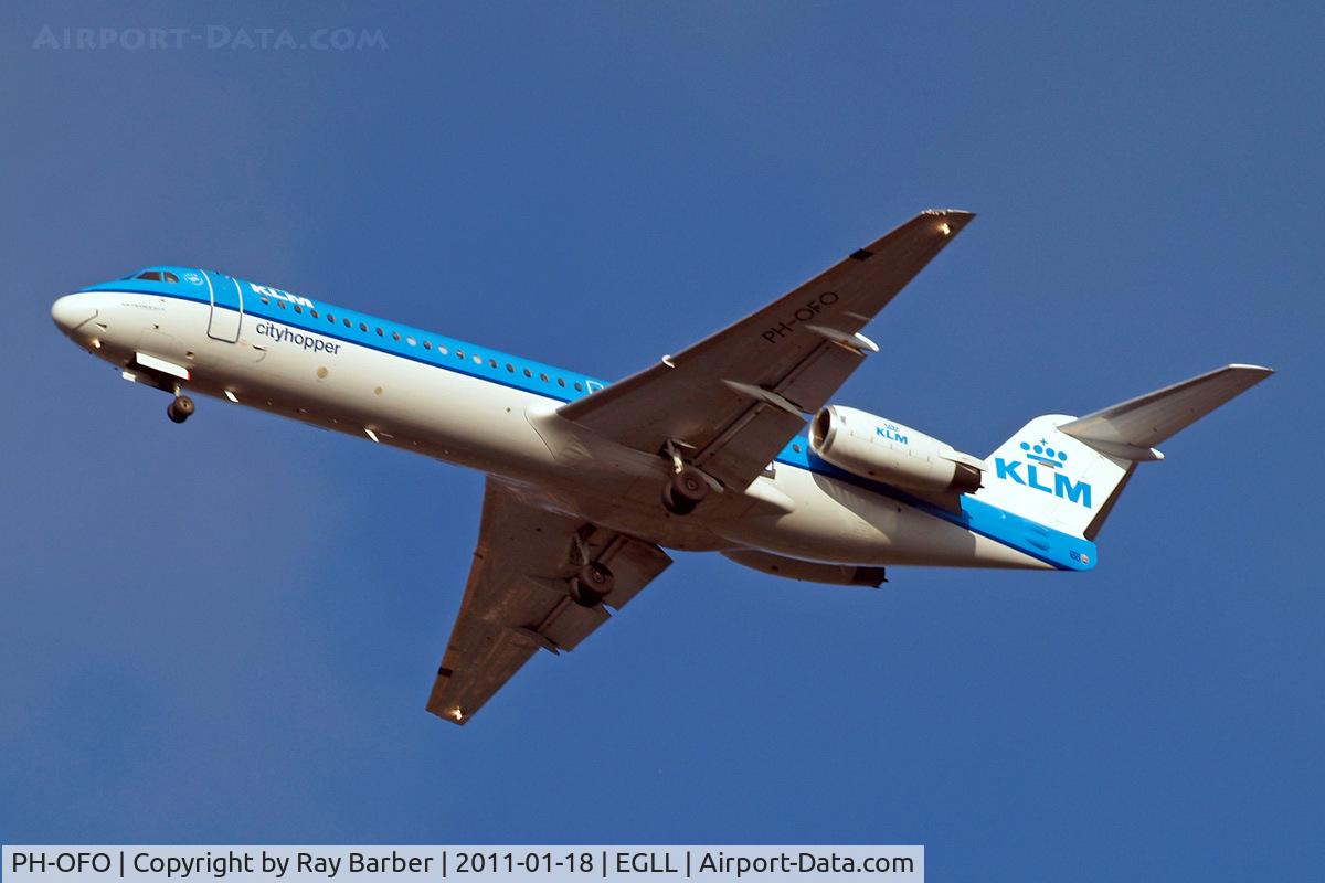 PH-OFO, 1995 Fokker 100 (F-28-0100) C/N 11462, Fokker F-100 [11462] (KLM cityhopper) Home~G 18/01/2011. On approach 27R.
