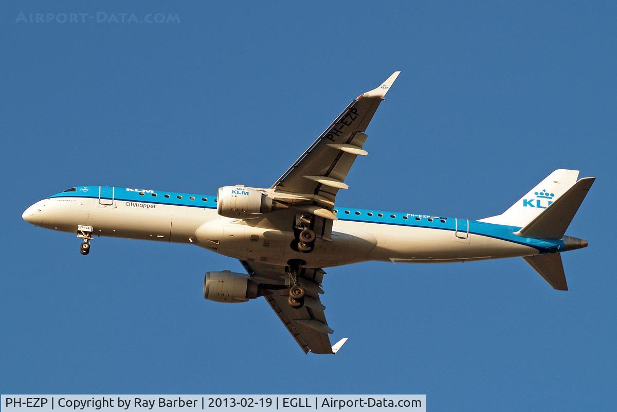 PH-EZP, 2010 Embraer 190LR (ERJ-190-100LR) C/N 19000347, Embraer Emb_190-100LR [19000347] (KLM cityhopper) Home~G 19/02/2013. On approach 27R.