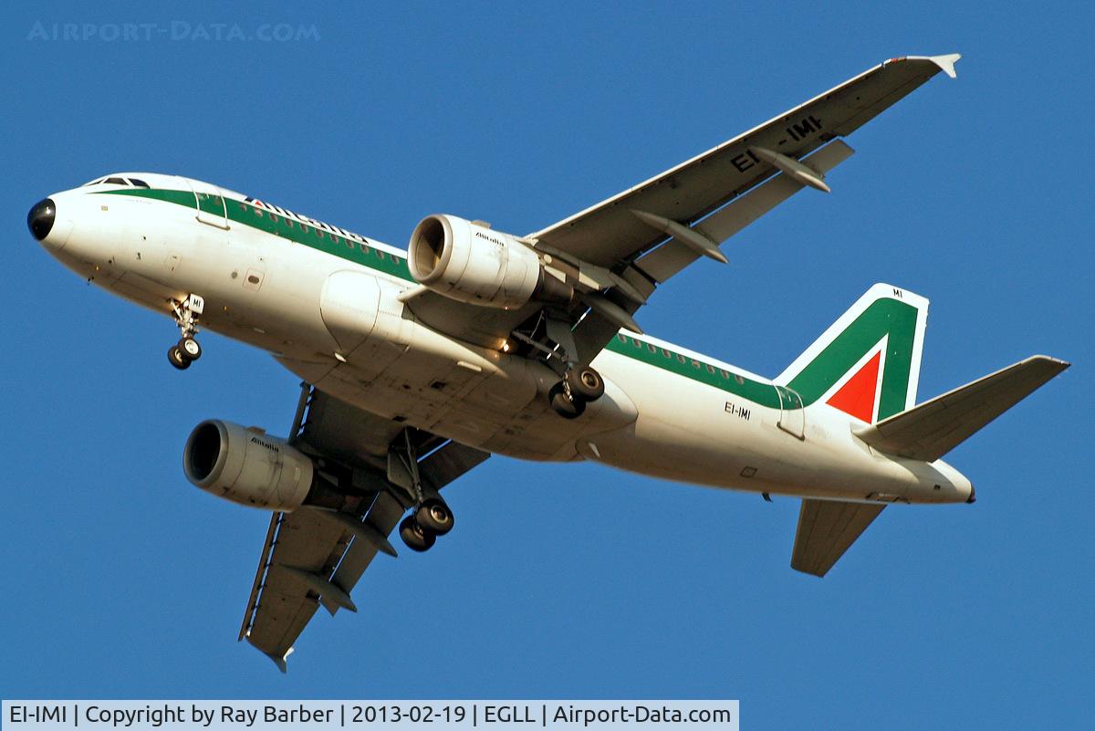 EI-IMI, 2002 Airbus A319-112 C/N 1745, Airbus A319-112 [1745] (Alitalia) Home~G 19/02/2013. On approach 27R.