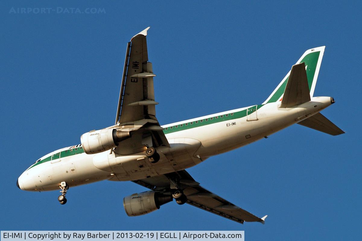EI-IMI, 2002 Airbus A319-112 C/N 1745, Airbus A319-112 [1745] (Alitalia) Home~G 19/02/2013. On approach 27R.