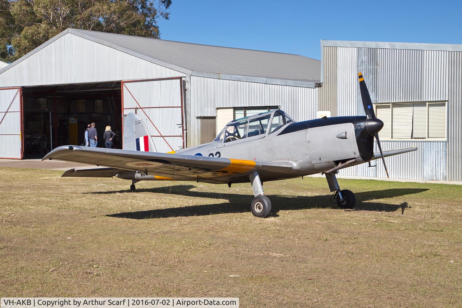 VH-AKB, 1950 De Havilland DHC-1 Chipmunk T.10 C/N C1/0123, VH-AKB Luskintyre NSW July 2016