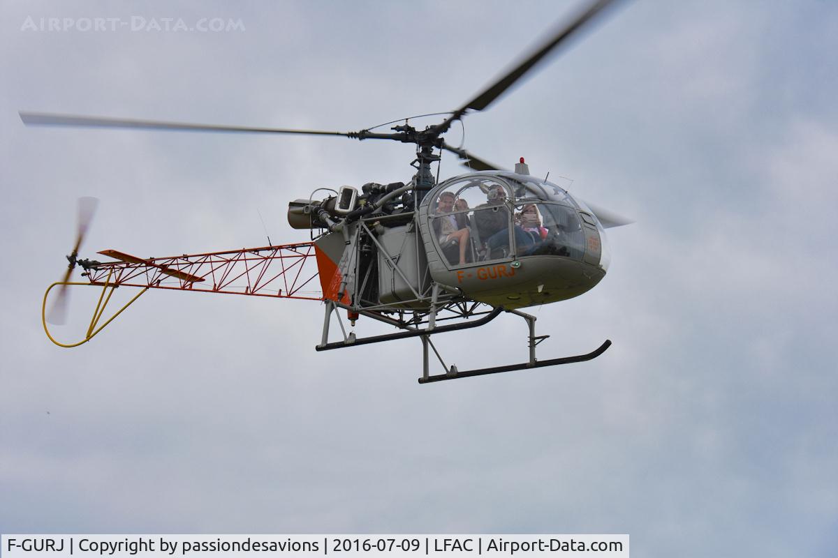 F-GURJ, 1962 Sud SE-3130 Alouette II C/N 1741, flying near CAP Blanc-Nez around Calais