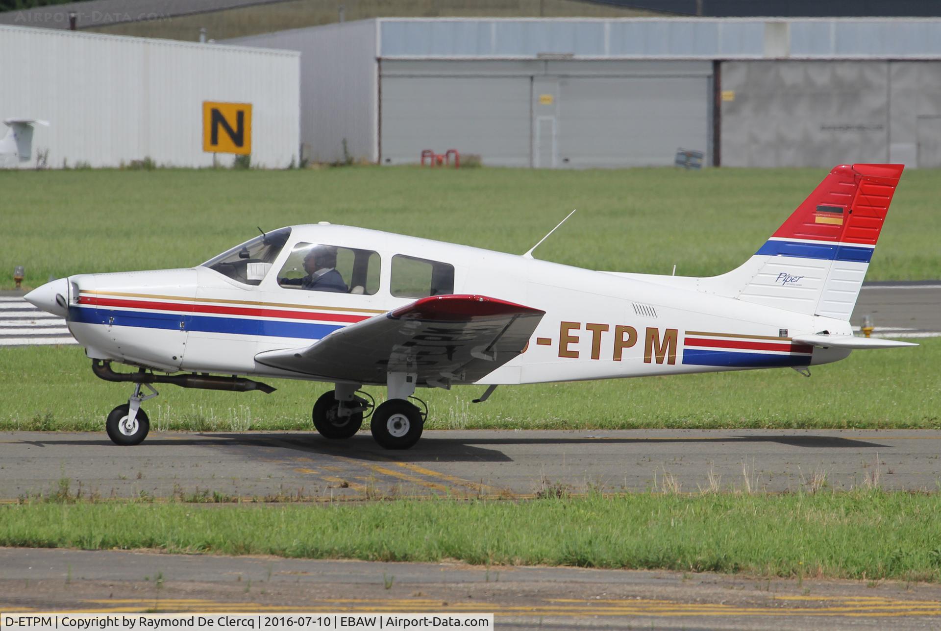 D-ETPM, 1994 Piper PA-28-161 Cadet C/N 2841363, At Antwerp Airport.