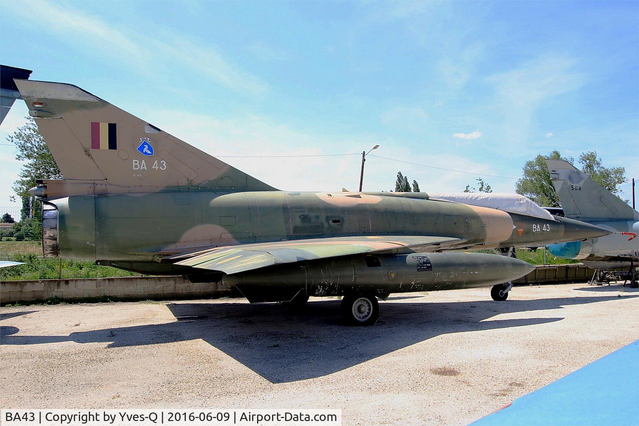 BA43, SABCA Mirage 5BA C/N 43, SABCA Mirage 5BA, preserved at les amis de la 5ème escadre Museum, Orange
