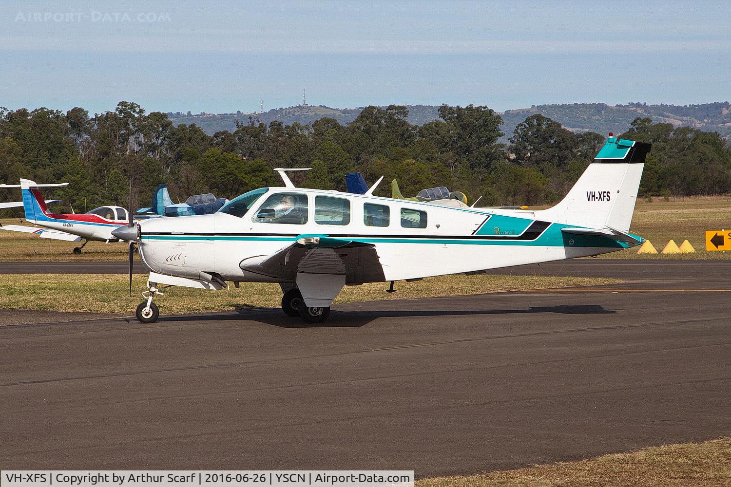 VH-XFS, 1979 Beech A36 Bonanza 36 C/N E-1461, Camden NSW June 2016