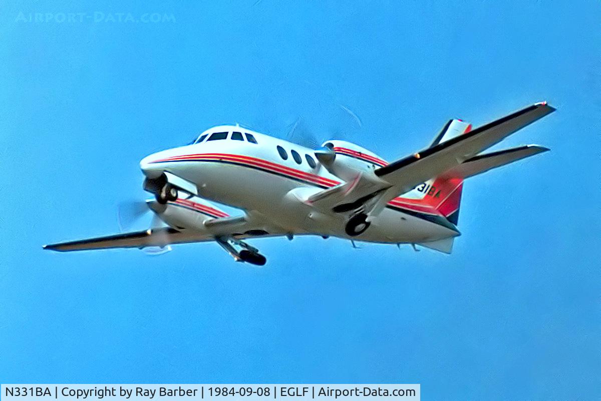 N331BA, 1983 British Aerospace BAe Jetstream 3101 C/N 613, BAe Jetstream 31 [613] (British Aerospace Inc) Farnborough~G 08/09/1984. From a slide.