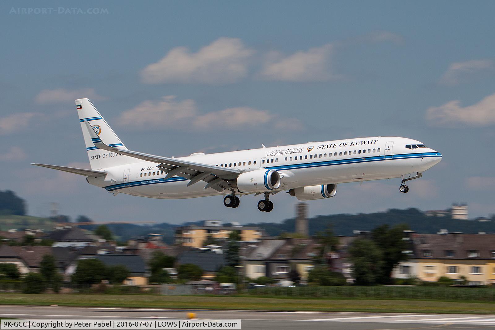 9K-GCC, 2009 Boeing 737-9BQER C/N 37632, Sheik of Kuwait in Salzburg