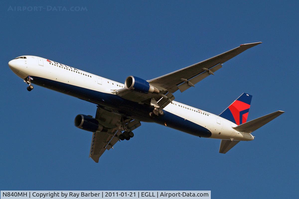 N840MH, 2001 Boeing 767-432/ER C/N 29718, Boeing 767-432ER [29718] (Delta Air Lines) Home~G 21/01/2011. On approach 27R.