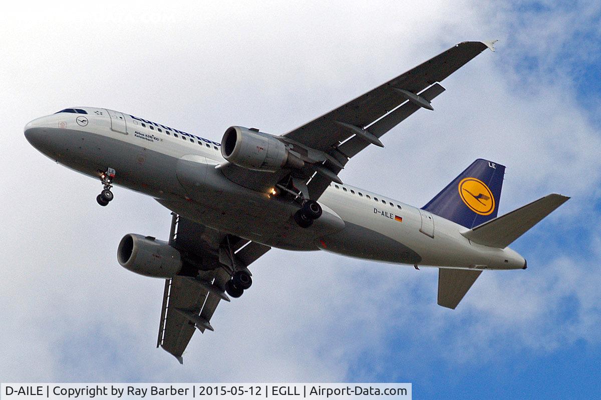 D-AILE, 1996 Airbus A319-114 C/N 627, D-AILE   Airbus A319-114 [0627] (Lufthansa) Home~G 12/05/2015. On approach 27R.