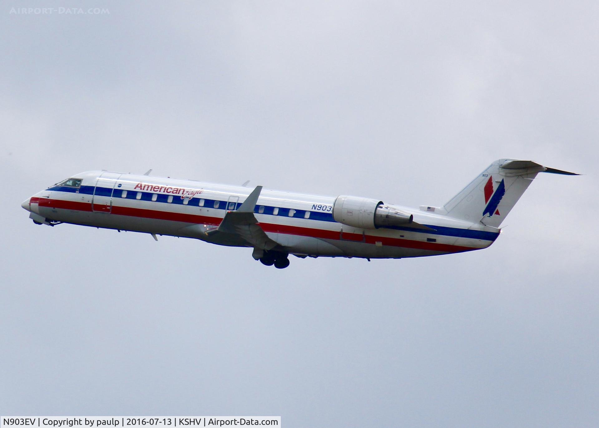 N903EV, 2002 Bombardier CRJ-200ER (CL-600-2B19) C/N 7621, At Shreveport Regional.