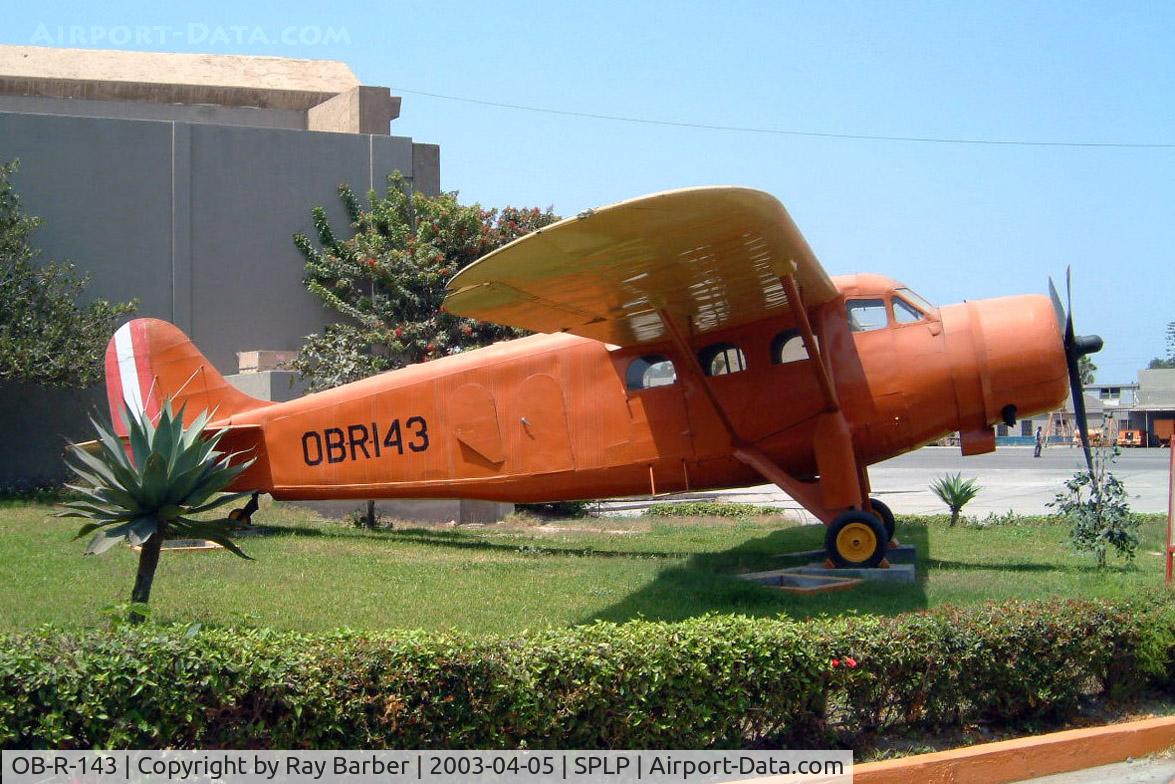 OB-R-143, Faucett-Stinson F-19 C/N 27, Faucett-Stinson F.19 [27] (Ex Peruvian Air Force) Las Palmas AB~OB 05/04/2003
