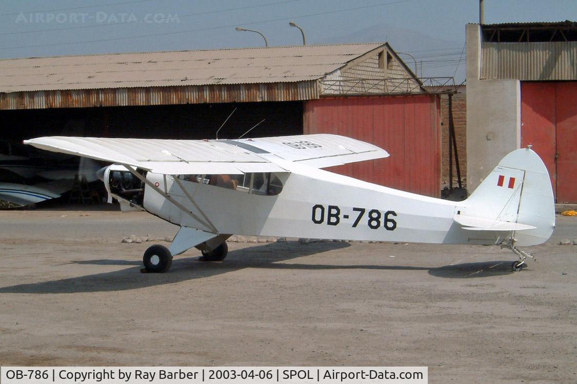 OB-786, Piper PA-18-150 Super Cub C/N 18-8291, Piper PA-18-150 Super Cub [18-8291] Lima-Collique~OB 06/04/2003