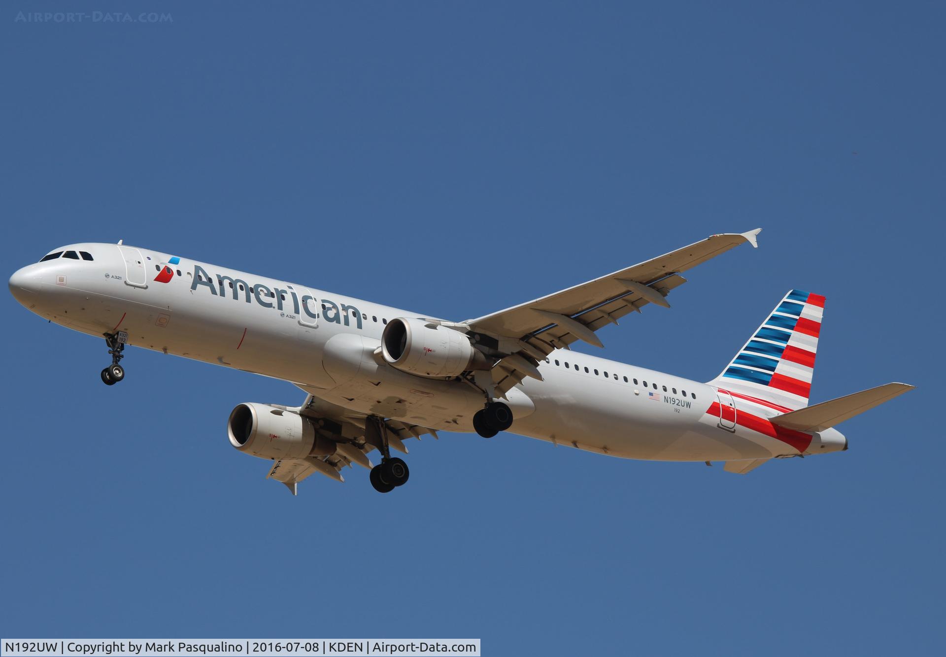 N192UW, 2001 Airbus A321-211 C/N 1496, Airbus A321