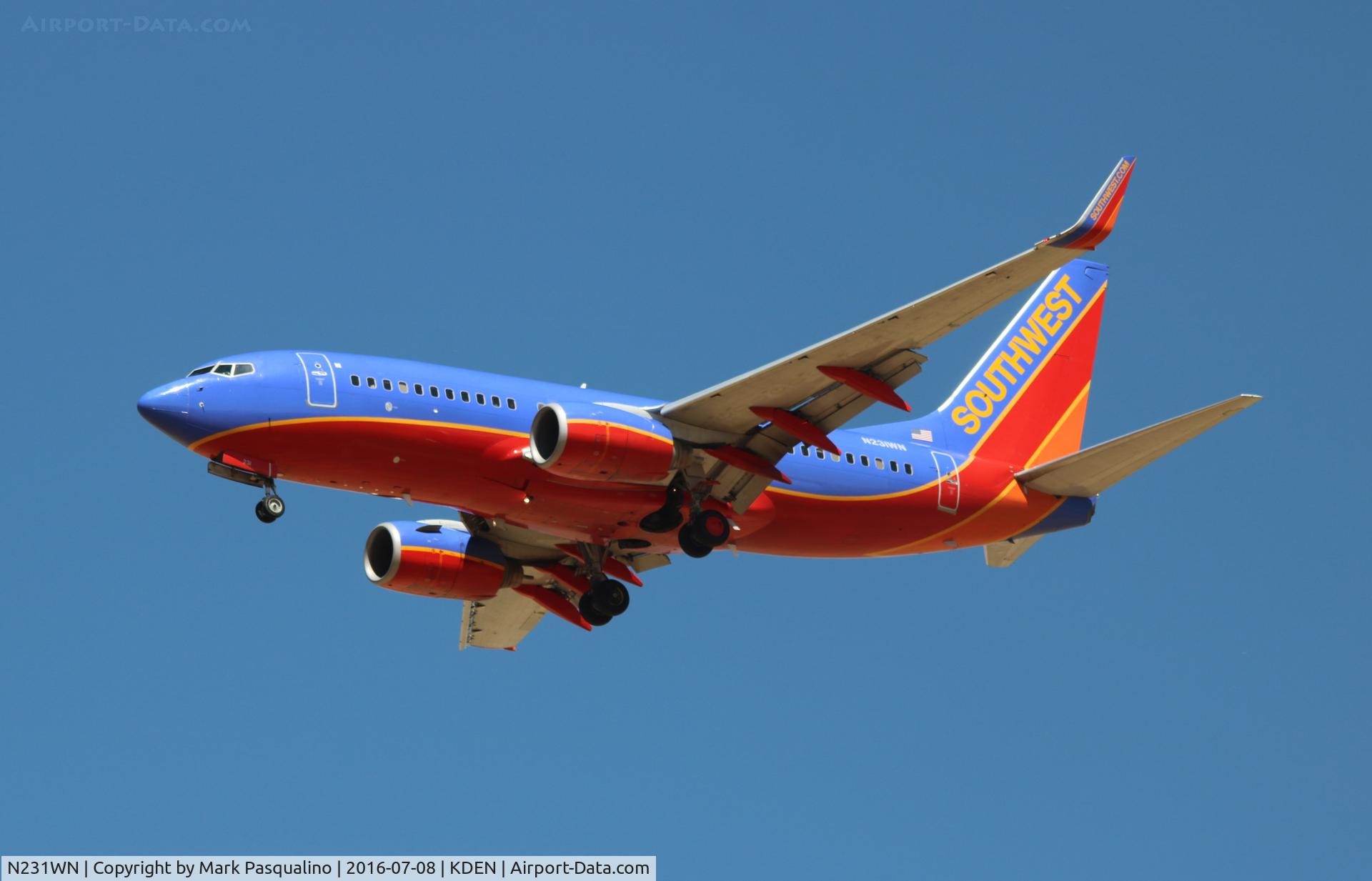 N231WN, 2006 Boeing 737-7H4 C/N 32499, Boeing 737-700