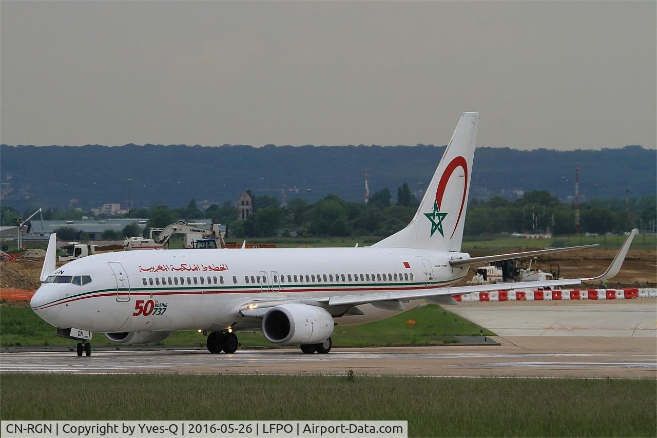 CN-RGN, 2013 Boeing 737-8B6 C/N 33075, Boeing 737-8B6, Lining up prior take off rwy 08, Paris-Orly airport (LFPO-ORY)