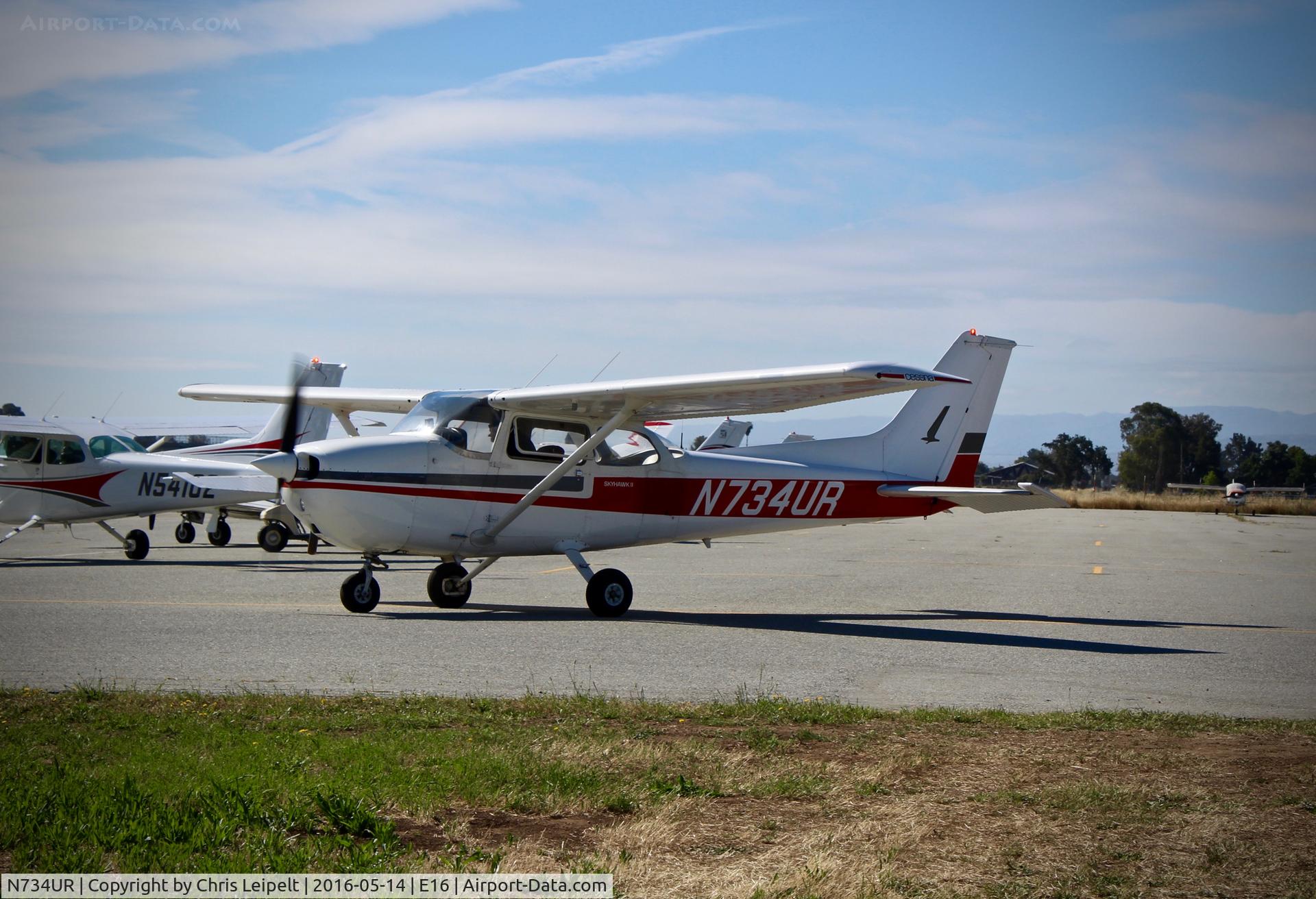 N734UR, 1977 Cessna 172N C/N 17269129, Locally-based 1977 Cessna 172N taxing out for departure at the 2016 Airport Day at South County Airport, San Martin, CA.