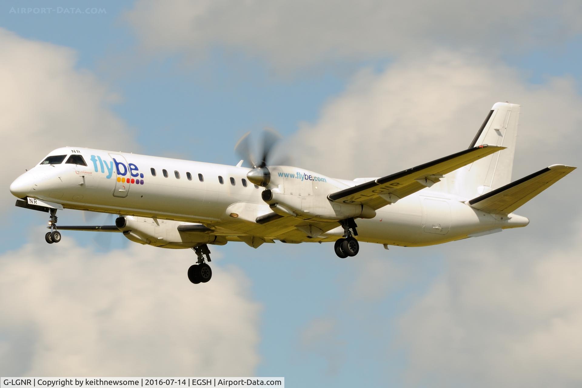 G-LGNR, 1993 Saab 2000 C/N 2000-004, Arriving from Aberdeen.