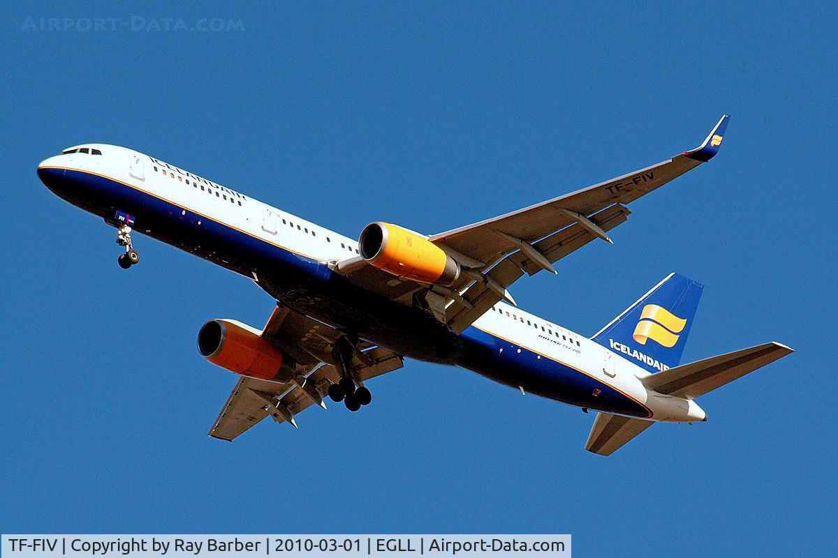 TF-FIV, 2001 Boeing 757-208 C/N 30424, Boeing 757-208 [30425] (Icelandair) Home~G 01/03/2010. On approach 27R.
