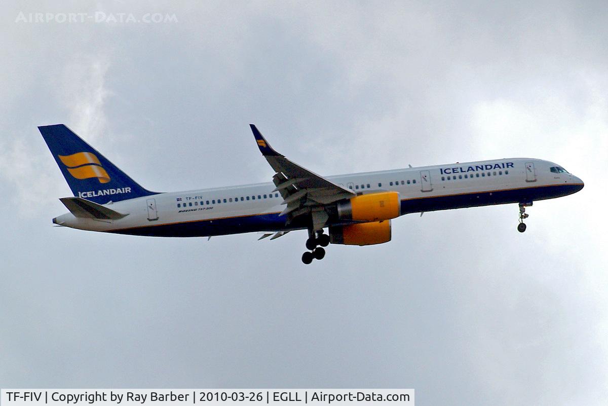 TF-FIV, 2001 Boeing 757-208 C/N 30424, Boeing 757-208 [30425] (Icelandair) Home~G 26/03/2010. On approach 27L.