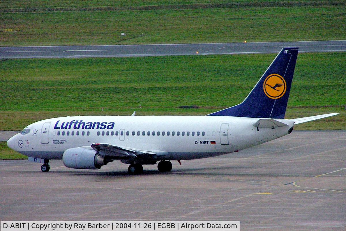 D-ABIT, 1991 Boeing 737-530 C/N 24943, Boeing 737-530 [24943] (Lufthansa) Birmingham Int'l~G 26/11/2004