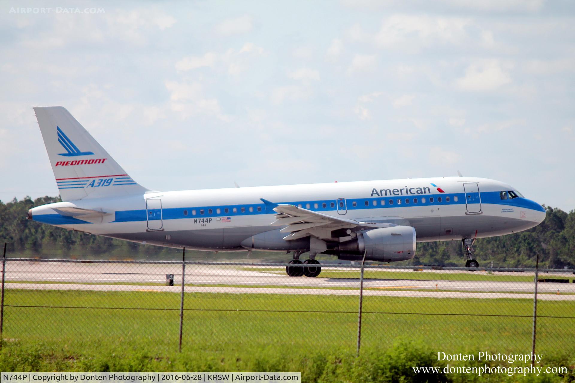N744P, 2000 Airbus A319-112 C/N 1287, American Flight 1849 (N744P) 