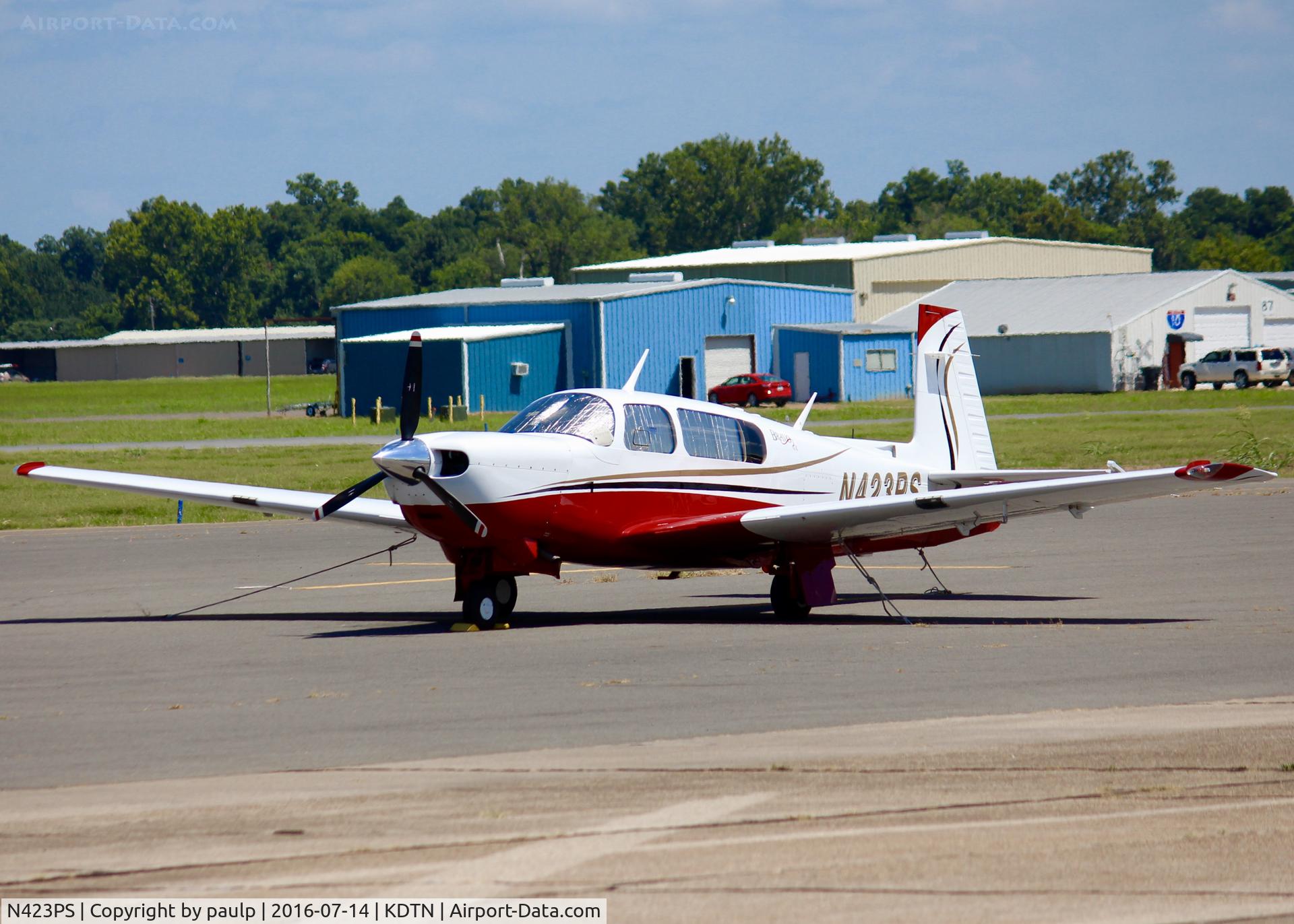 N423PS, 2004 Mooney M20M Bravo C/N 27-0326, At Downtown Shreveport.