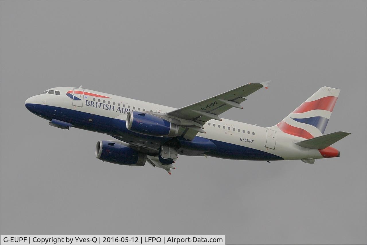 G-EUPF, 2000 Airbus A319-131 C/N 1197, Airbus A319-131, Take off rwy 24, Paris-Orly airport (LFPO-ORY)