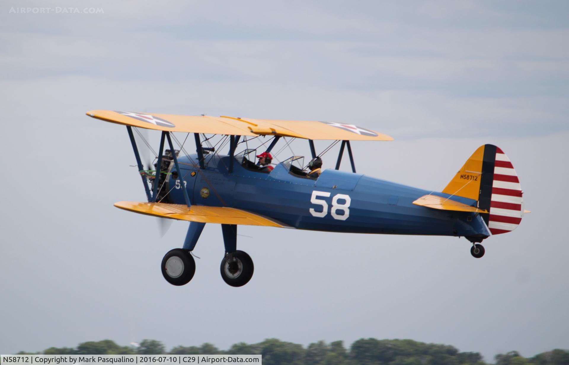 N58712, 1941 Boeing A75N1(PT17) C/N 75-341, Stearman