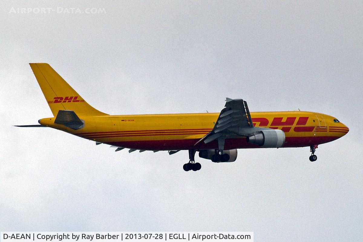 D-AEAN, 1993 Airbus A300B4-622R(F) C/N 703, Airbus A300B4-622R [703] (DHL) Home~G 28/07/2013. On approach 27L.