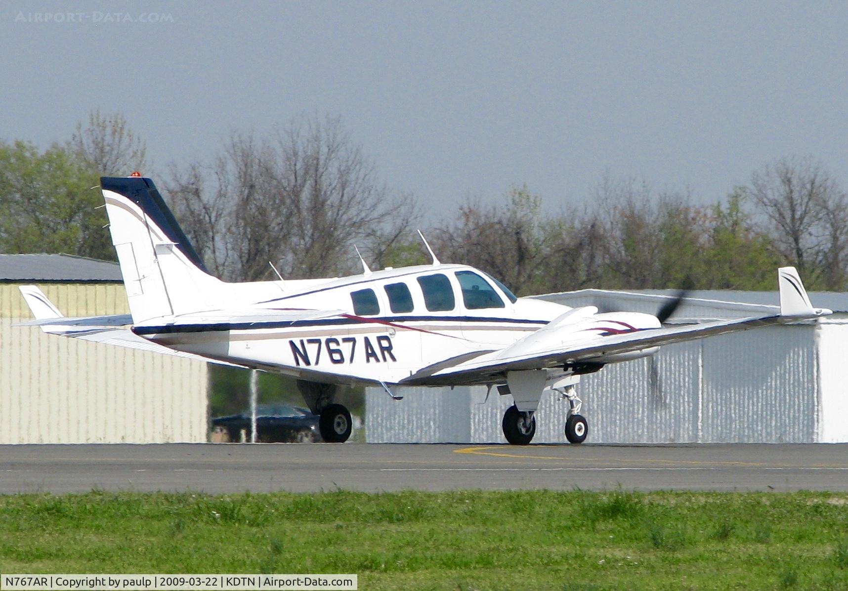 N767AR, 1984 Beech 58 Baron C/N TH-1407, At Downtown Shreveport.