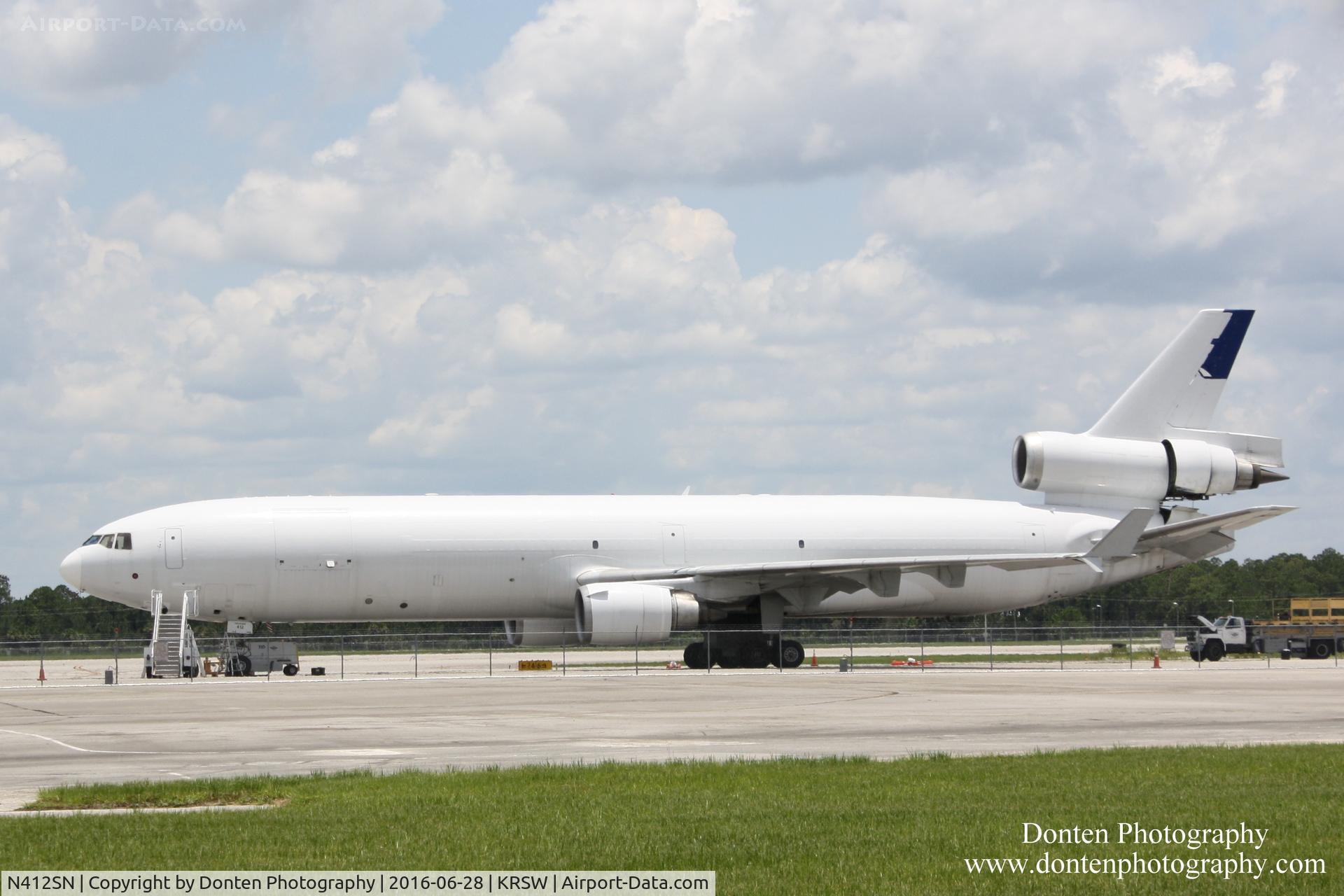 N412SN, 1990 McDonnell Douglas MD-11F C/N 48412, McDonnell Douglas MD-11 (N412SN) sits on the ramp at Southwest Florida International Airport