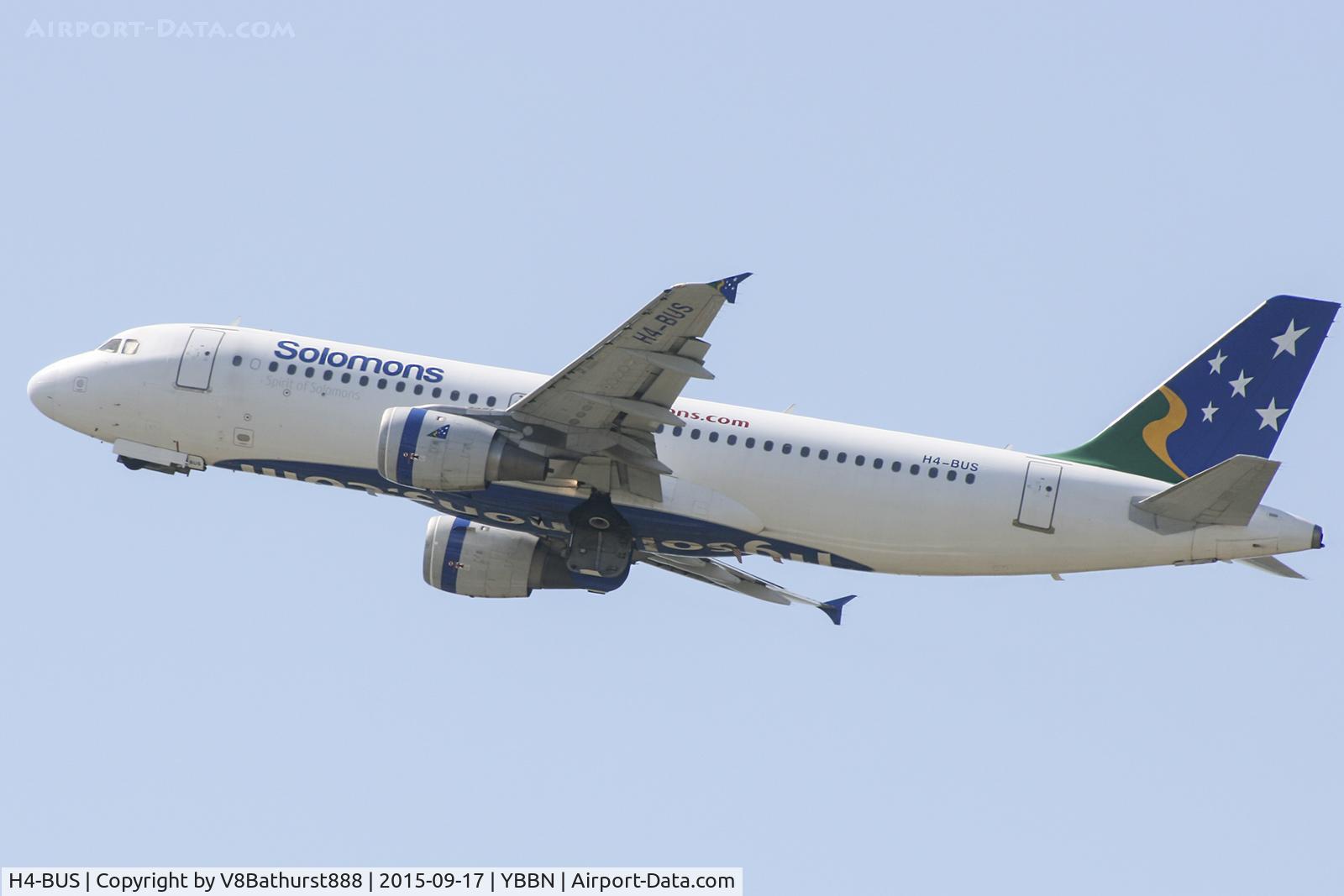 H4-BUS, 1992 Airbus A320-211 C/N 302, H4-BUS departing runway 01