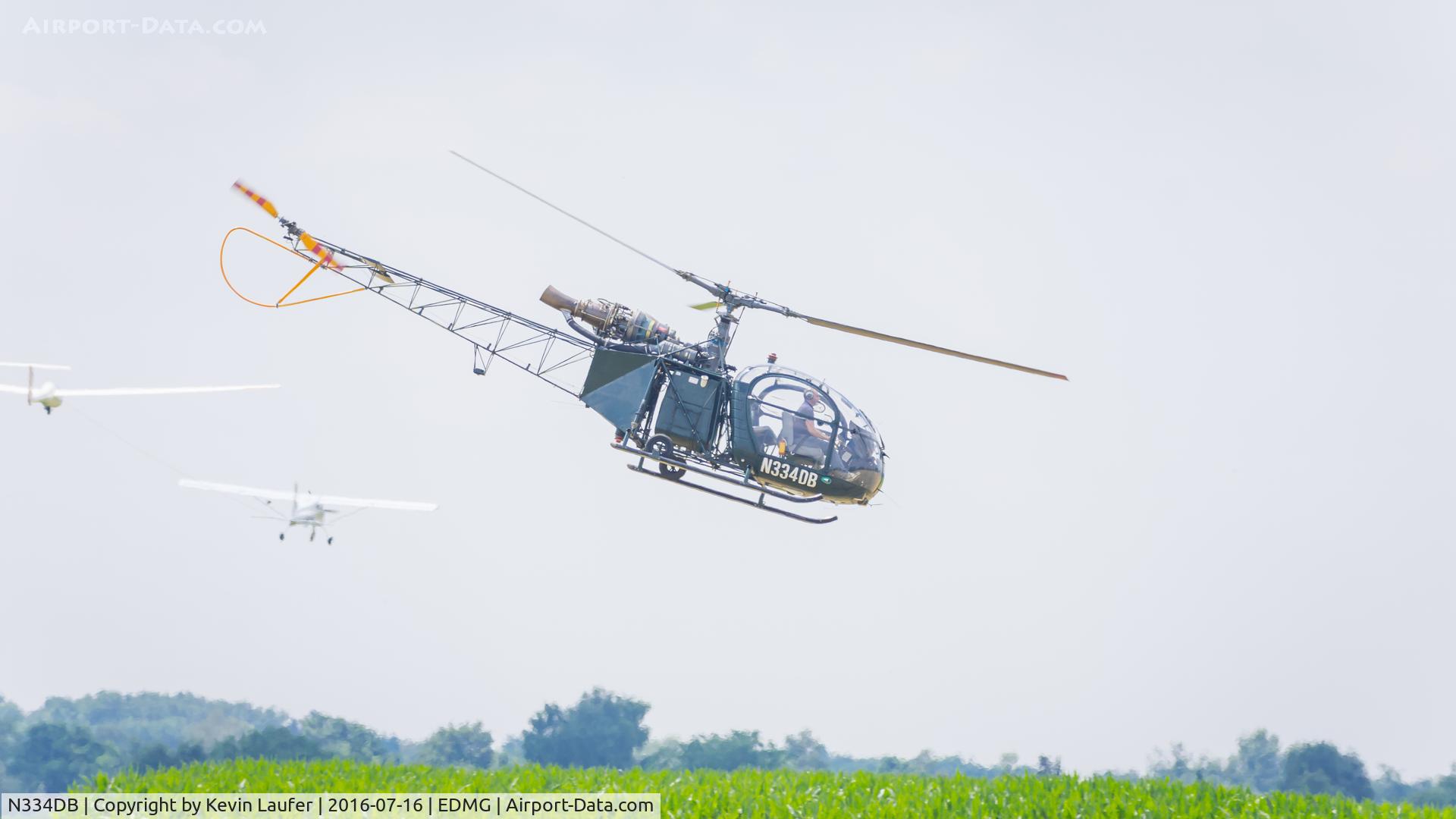 N334DB, Sud Aviation SA-318C Alouette II C/N 2116, Gesehen am Flugplatz EDMG Günzburg