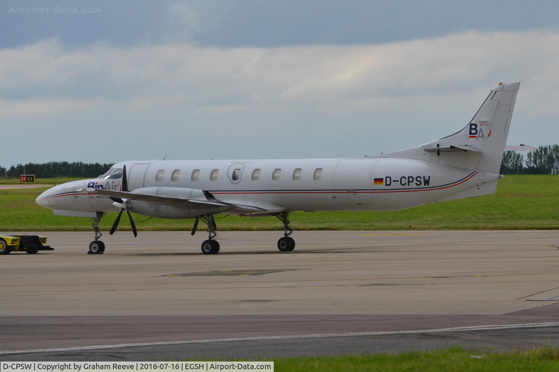 D-CPSW, 1990 Fairchild SA-227AC Metro III C/N AC-757B, Parked at Norwich.