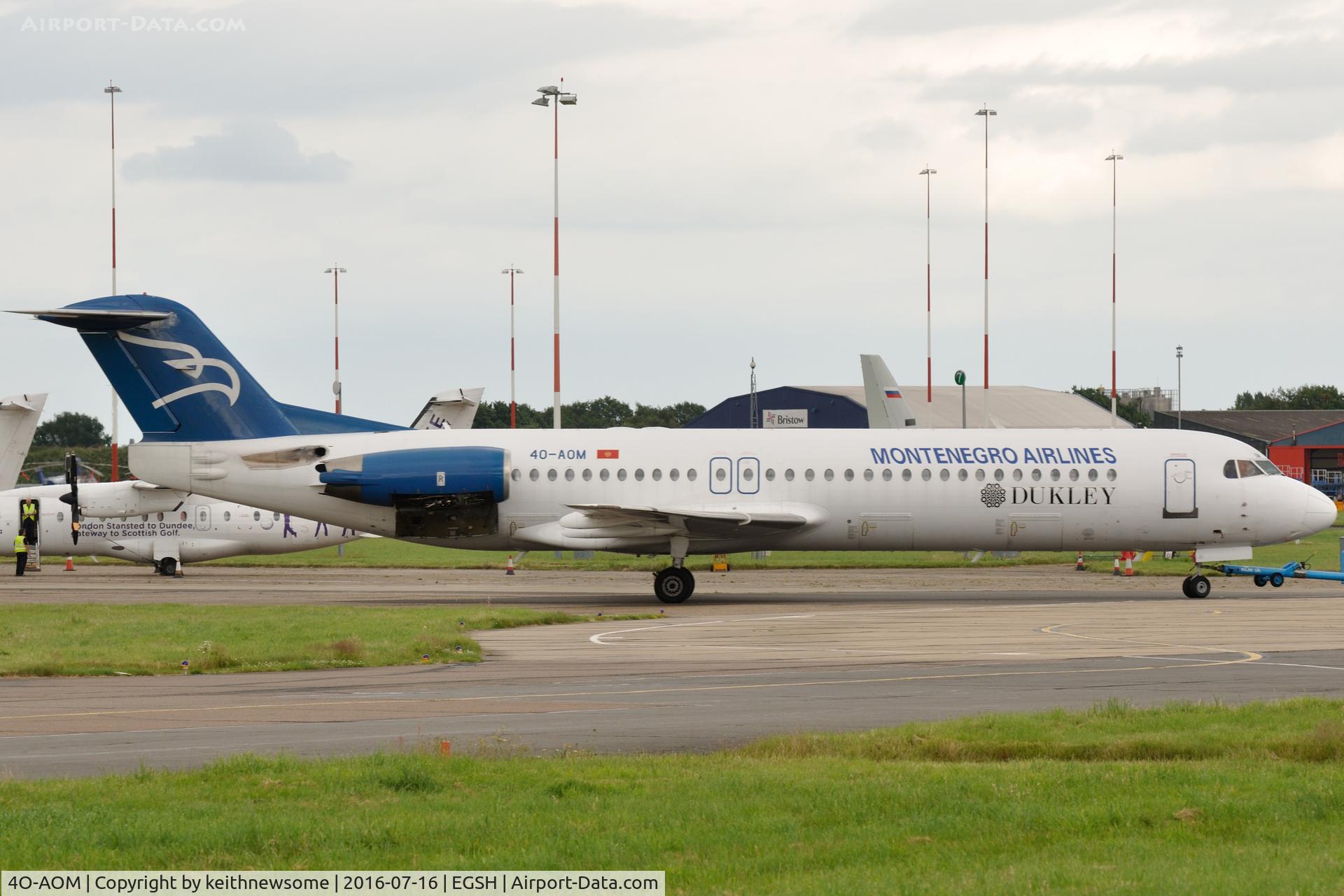 4O-AOM, 1990 Fokker 100 (F-28-0100) C/N 11321, Nice Visitor.