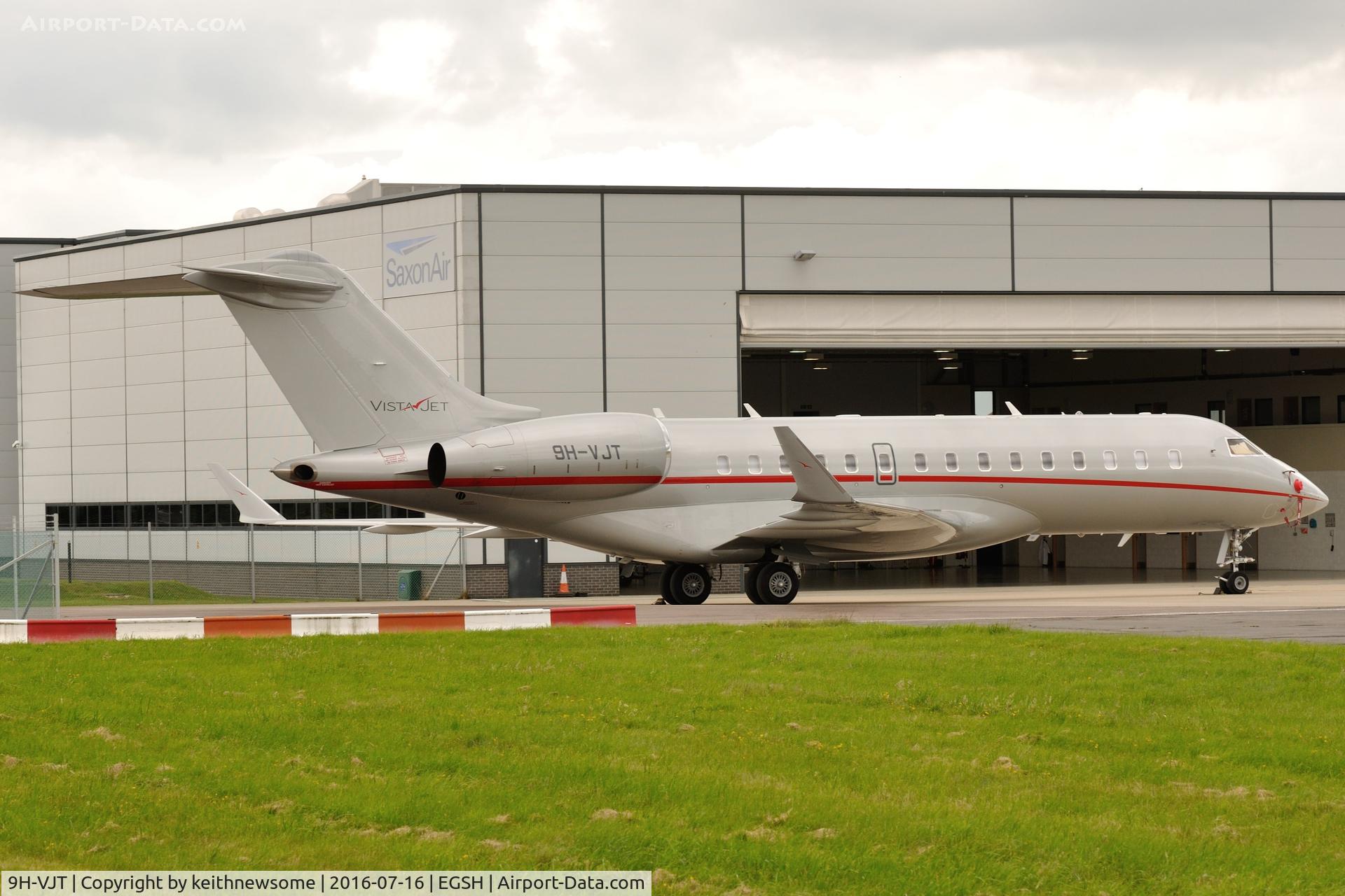 9H-VJT, 2015 Bombardier BD-700-1A10 Global 6000 C/N 9721, Nice Visitor.