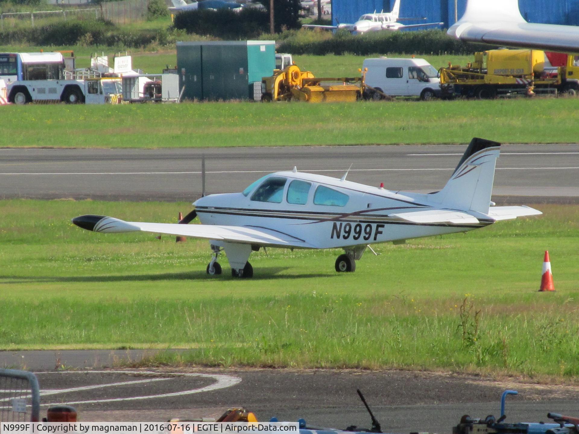 N999F, 1988 Beech F33A Bonanza C/N CE-1282, At exeter