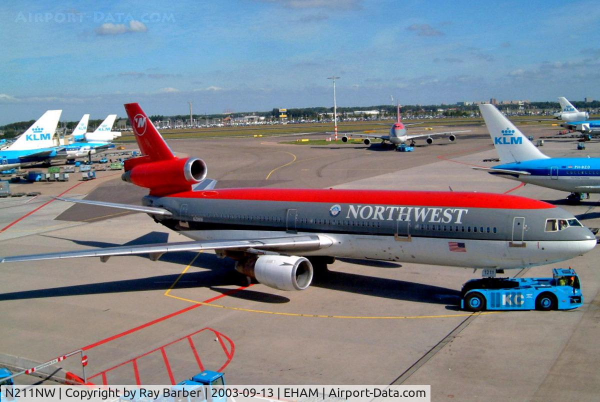 N211NW, 1974 Douglas DC-10-30 C/N 46868, McDonnell Douglas DC-10-30 [46868] (Northwest Airlines) Amsterdam-Schiphol~PH 13/09/2003