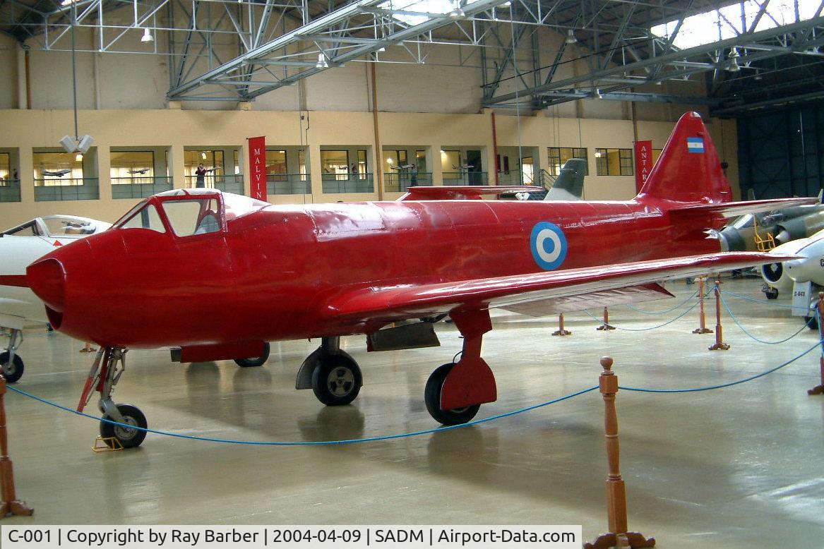 C-001, FMA IA-27 Pulqui I C/N Not found C-001, FMA I.Ae-27 Pulqui I [Unknown] (Ex Argentine Air Force) Moron-Buenos Aires~LV 09/04/2004