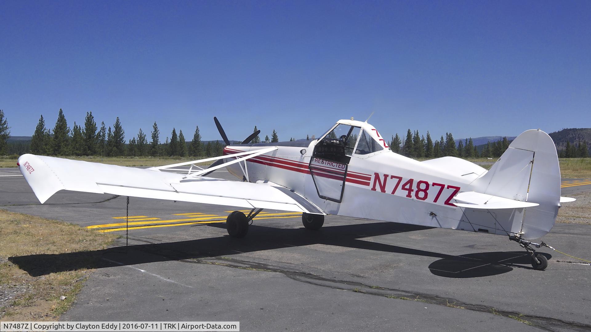 N7487Z, 1965 Piper PA-25-235 Pawnee C/N 25-3502, N7487Z parked at Truckee Airport in California. 2016.