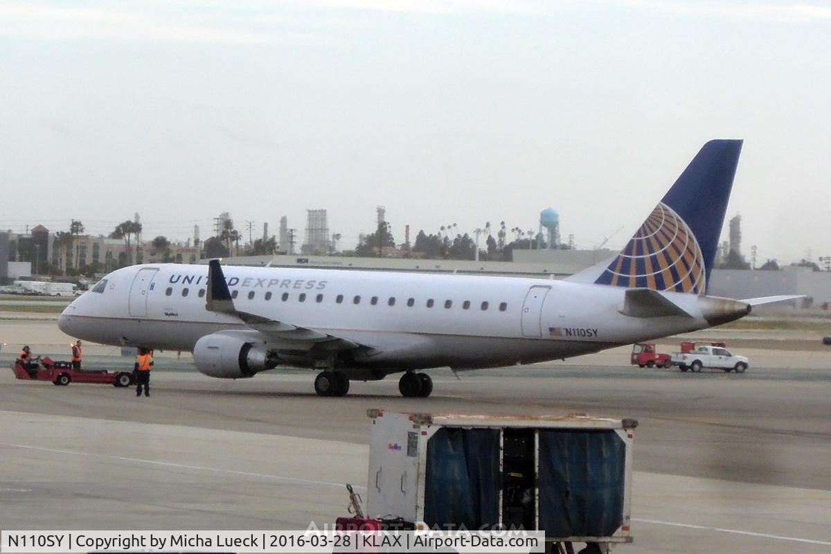 N110SY, 2014 Embraer 175LR (ERJ-170-200LR) C/N 17000405, At LAX