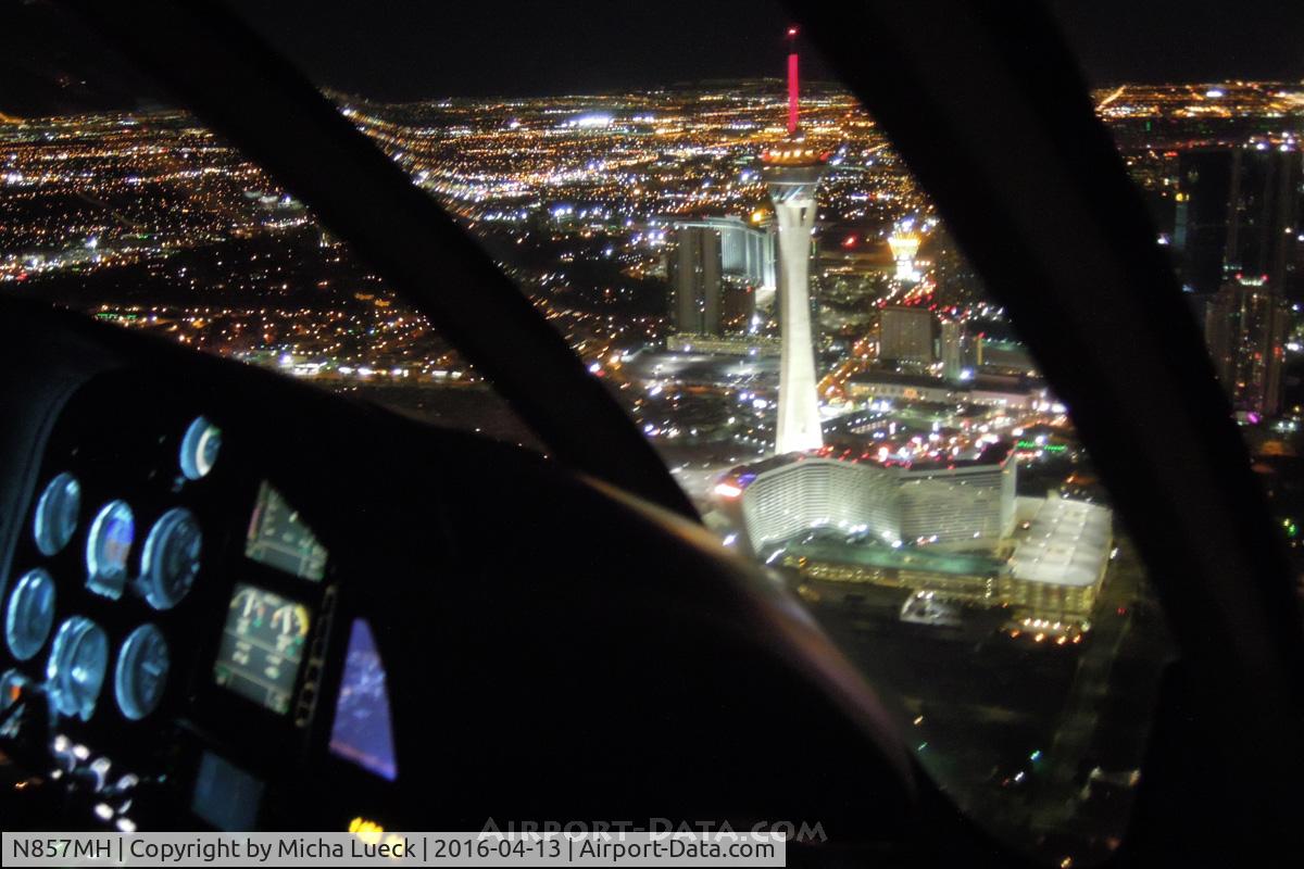 N857MH, 2008 Eurocopter EC-130B-4 (AS-350B-4) C/N 4457, Night flight over Vegas