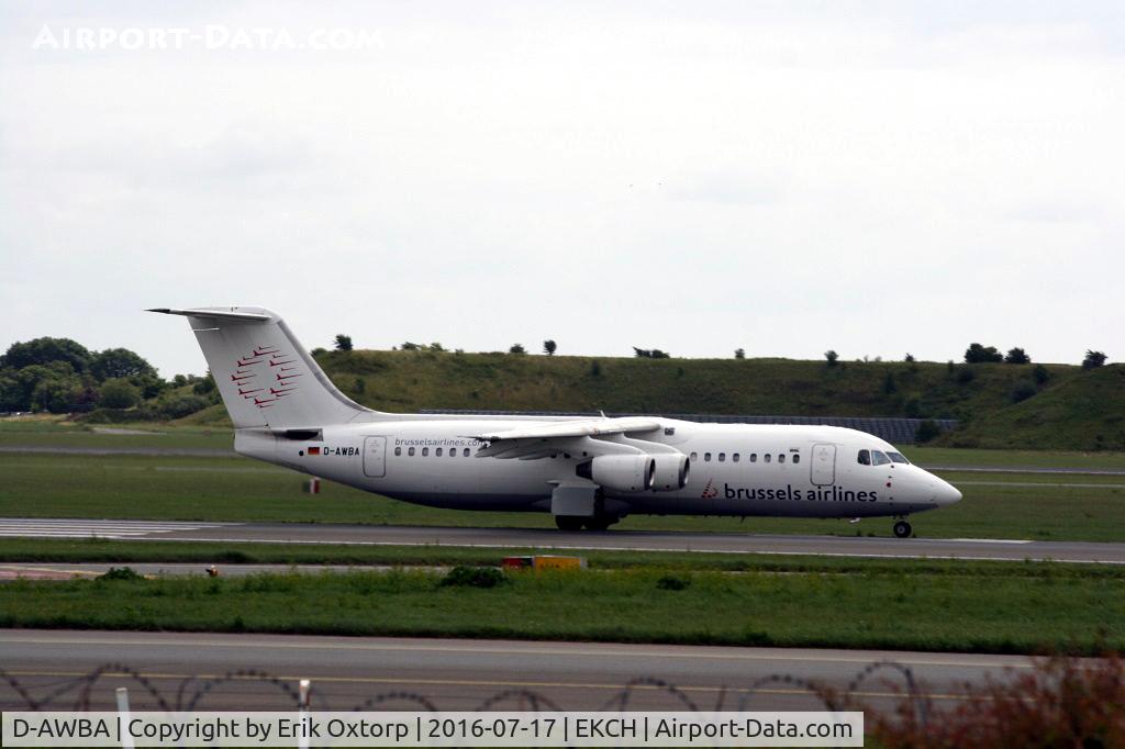 D-AWBA, 1989 British Aerospace BAe.146-300 C/N E3134, D-AWBA now with Brussels Airlines titles. Taking off rw 22R