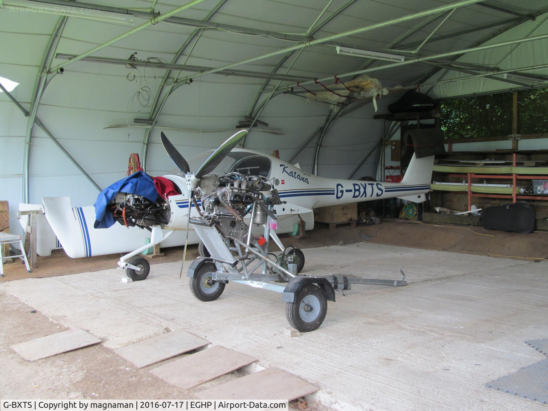 G-BXTS, 1997 Diamond DA-20A-1 Katana C/N 10308, in hangar