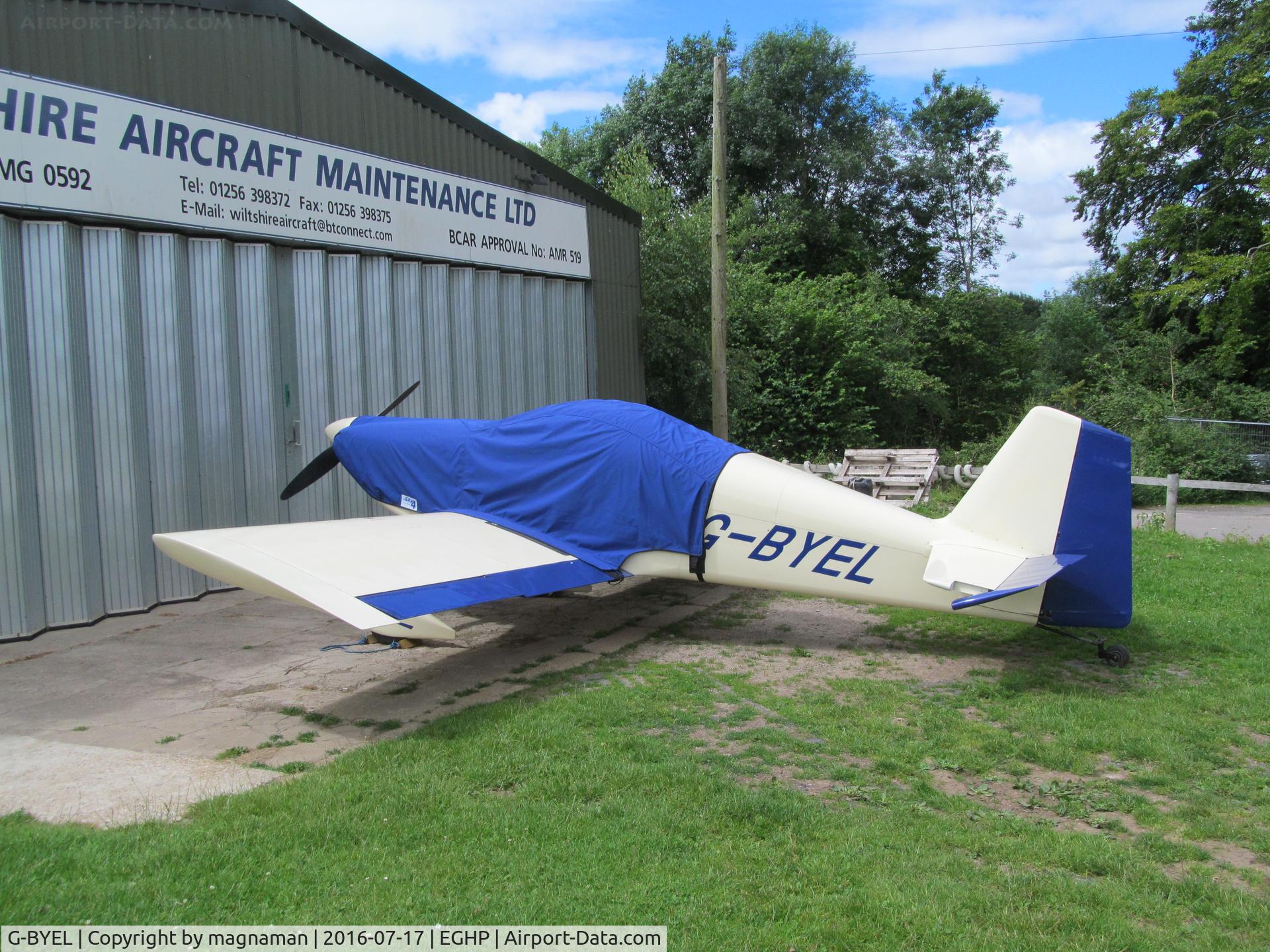 G-BYEL, 2000 Vans RV-6 C/N PFA 181-12568, about to leave - cover removed five mins after this taken