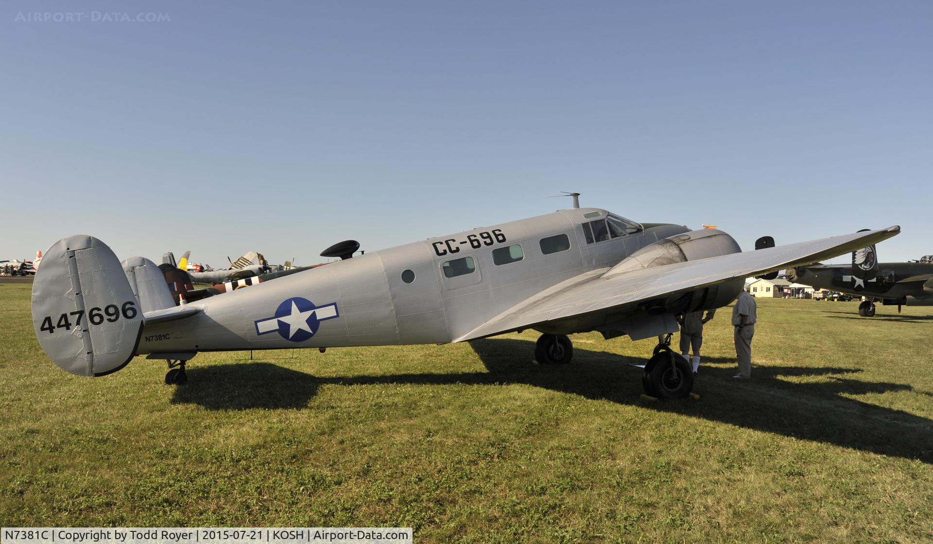 N7381C, 1944 Beech C18S C/N 8104, Airventure 2015