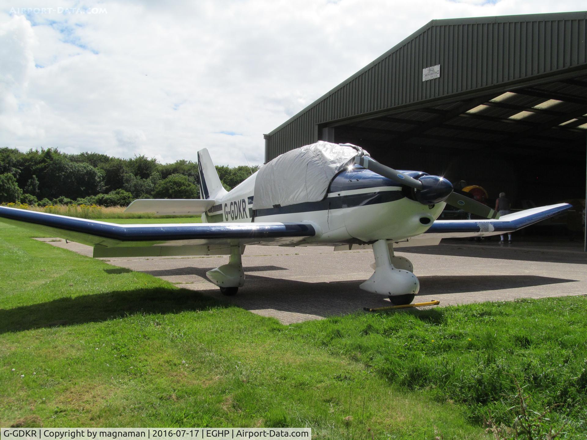 G-GDKR, 1983 Robin DR-400-140B Major C/N 1623, outside hangar