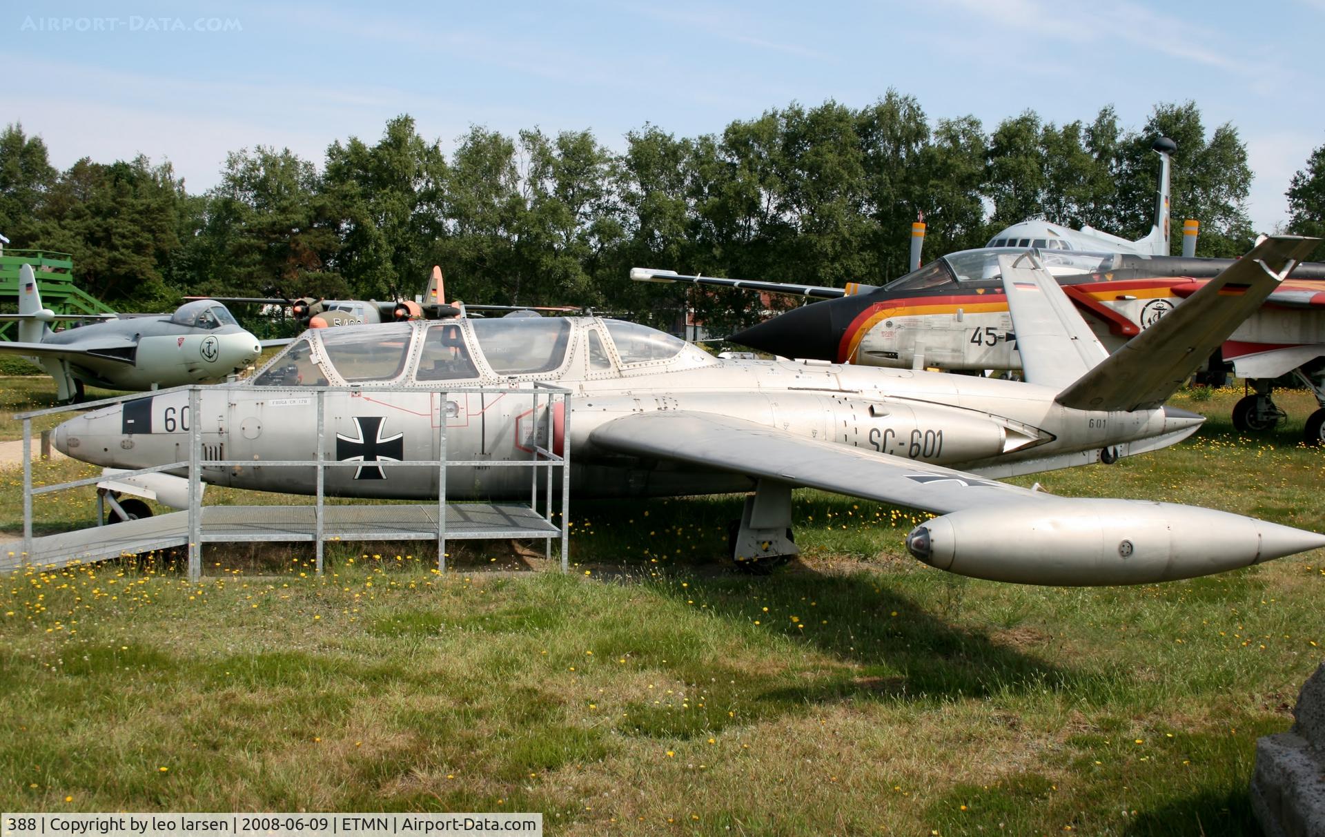 388, Fouga CM-170R Magister C/N 388, Nordholz Museum ETMN 9.6.08.code SC-601.ex French AF 388