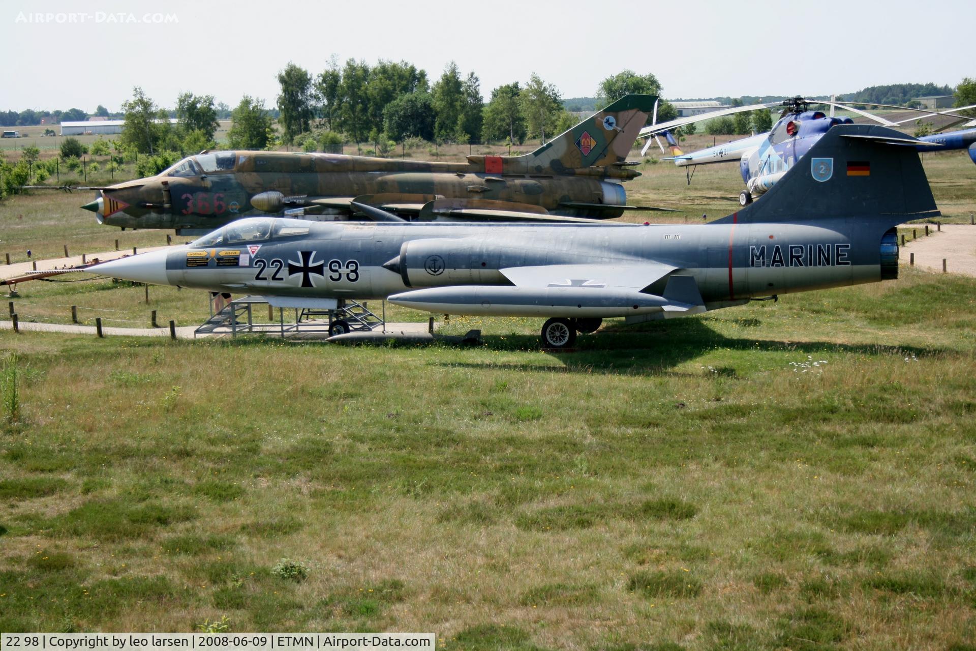 22 98, Lockheed F-104G Starfighter C/N 683-7181, Nordholz Museum ETMN 9.6.08