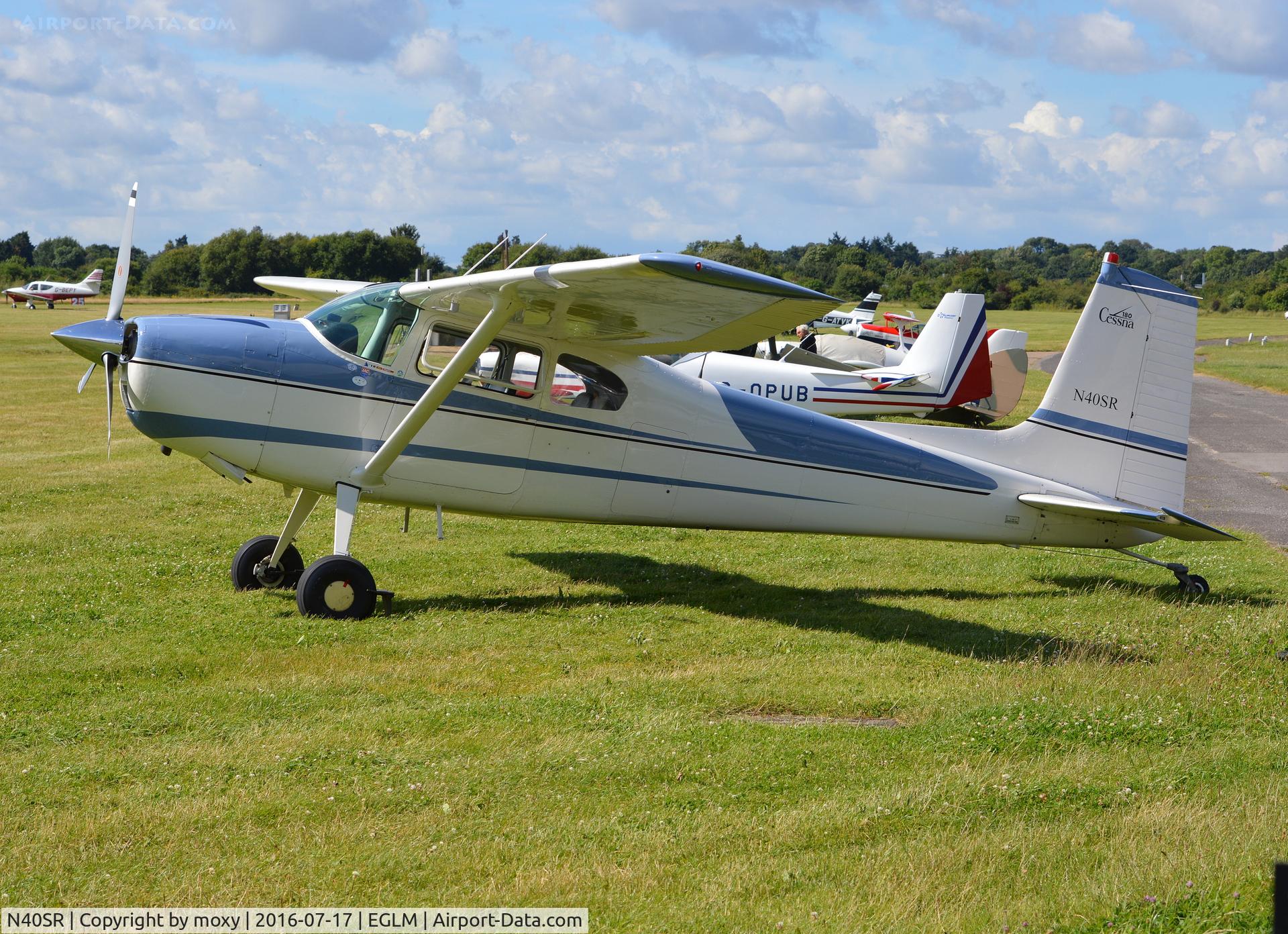 N40SR, 1962 Cessna 180E C/N 18051093, Cessna 180E at White Waltham.